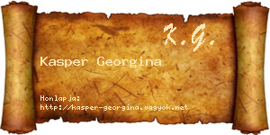 Kasper Georgina névjegykártya